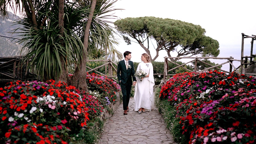Villa Rufolo wedding video shoot